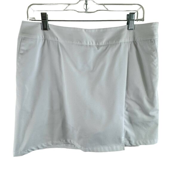 Adidas White ClimaCool Short Athletic Tennis Skirt Shorts Underneath Size 10 - Picture 1 of 8
